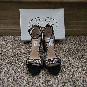 Steve Madden Black Mesh Women's Heels